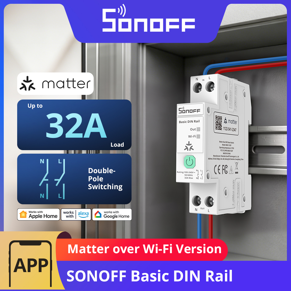 Sonoff Basic Switch - مفتاح SONOFF BASIC-1GSP أحادي القناة للتركيب