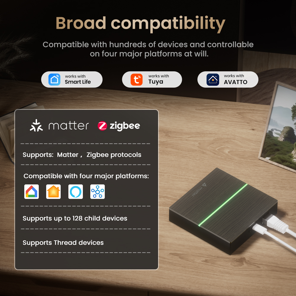 بوابة ذكية سلكية من AVATTO تدع - مراجعة Matter Hub Thread وسعره