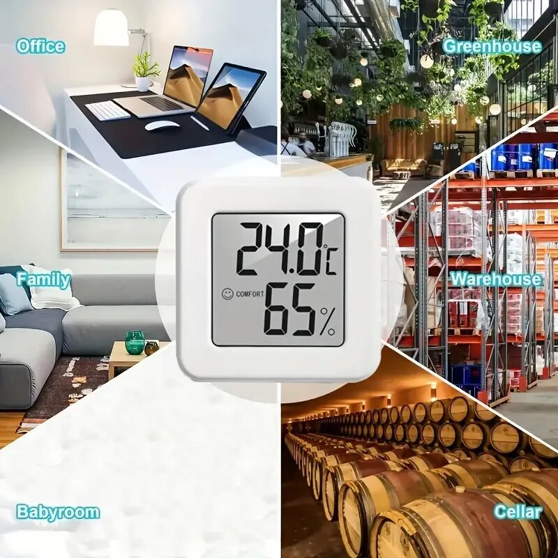 مقياس حرارة ورطوبة رقمي داخلي  - مراجعة Temperature Humidity Sensor وسعره